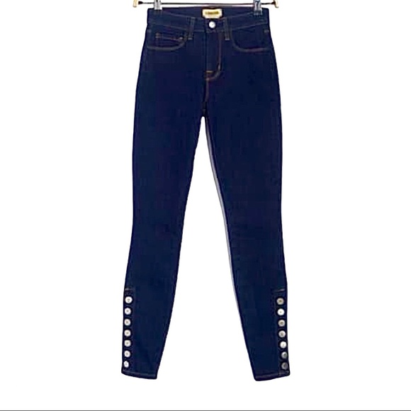 L’AGENCE High Rise Piper Button Skinny Jeans, Size 24, NWT - Picture 4 of 13